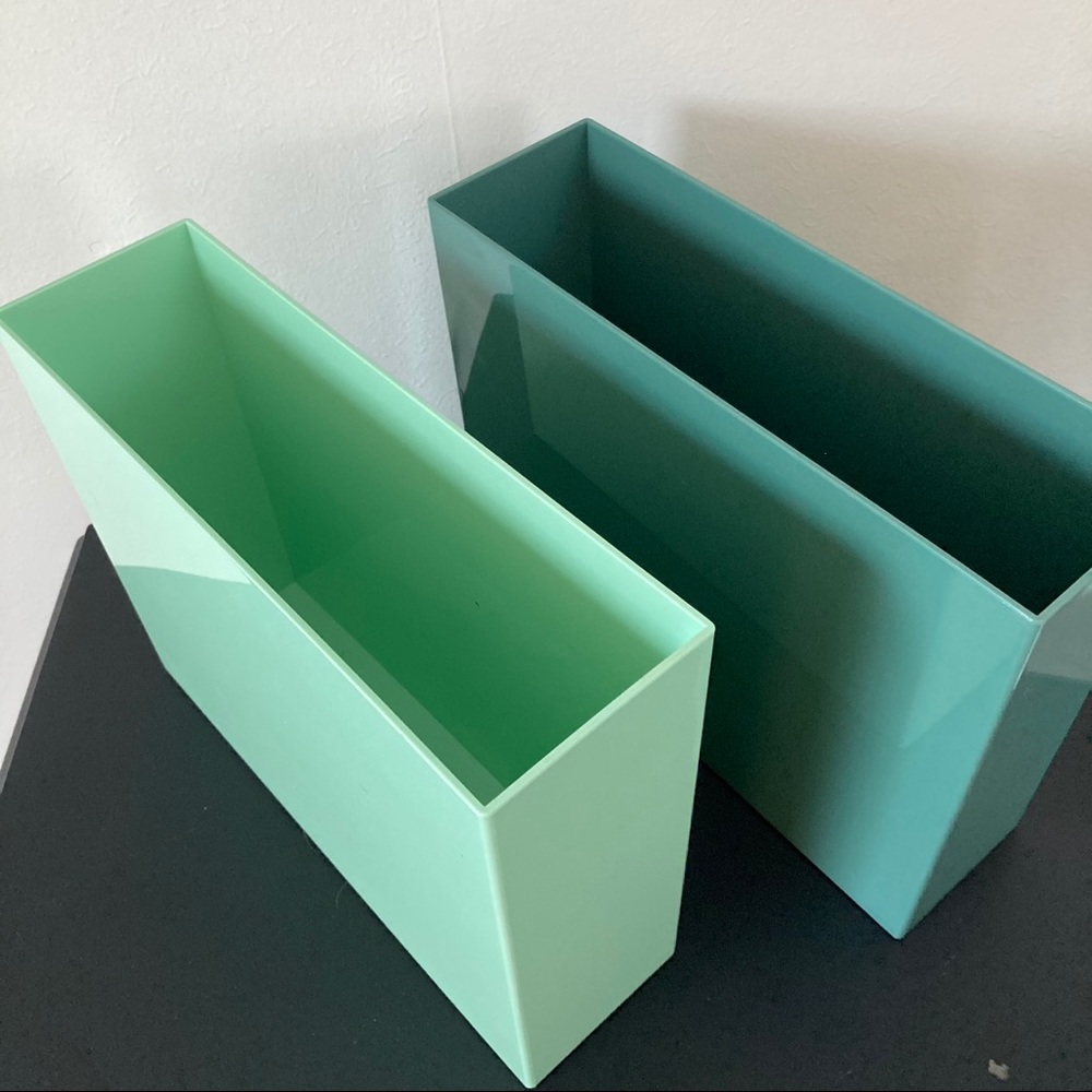 Sage green hanging file box